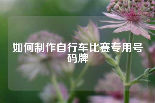 如何制作自行车比赛专用号码牌-第1张图片-皇冠信用盘出租